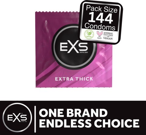 EXS Extra Thick - 144 szt. prezerwatywy, grubsza ścianka, bez zapachu EXS Extra Thick - 144 szt. prezerwatywy, grubsza ścianka, bez zapachu