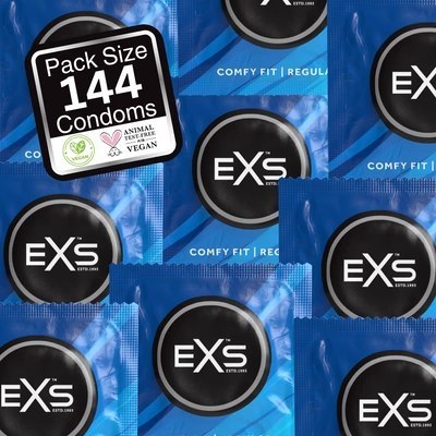 EXS Regular 144 szt. prezerwatywy klasyczne, cienki i wytrzymały lateks