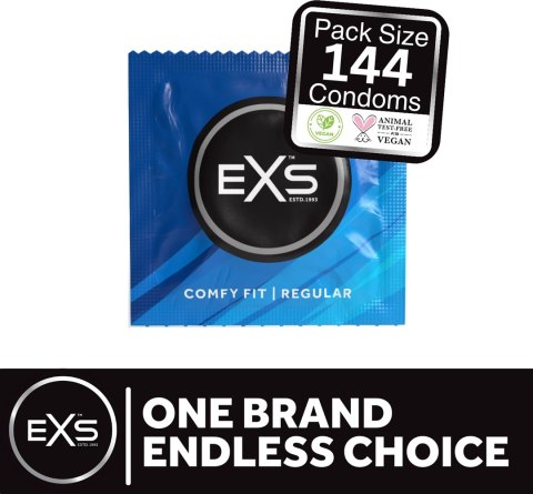 EXS Regular 144 szt. prezerwatywy klasyczne, cienki i wytrzymały lateks EXS Regular 144 szt. prezerwatywy klasyczne, cienki i wytrzymały lateks