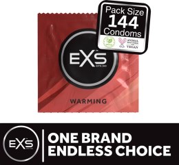 EXS Warming 144 szt. prezerwatywy rozgrzewające, cienkie, 54 mm