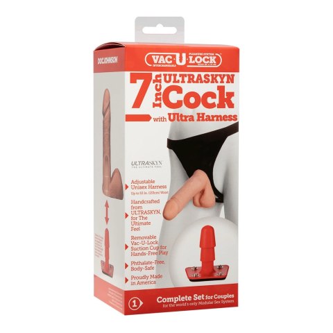 Doc Johnson - Uprząż z dildo - 18 cm Doc Johnson - Uprząż z dildo - 18 cm