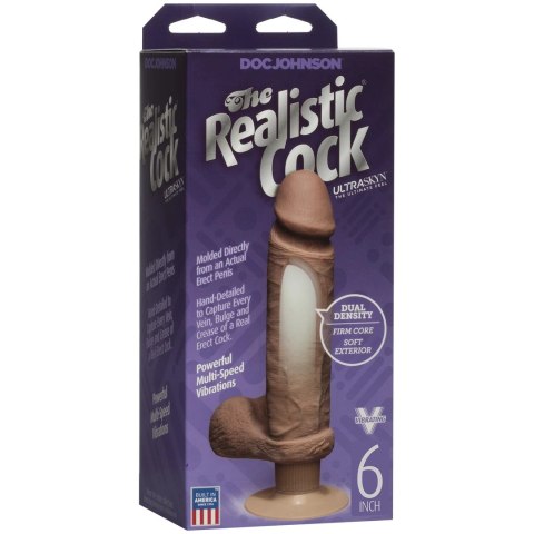 Doc Johnson - Wibrujące Dildo z jądrami i przyssawką 15 cm Doc Johnson - Wibrujące Dildo z jądrami i przyssawką 15 cm