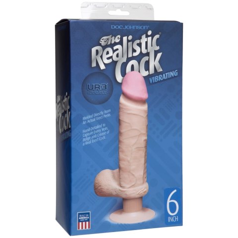 Doc Johnson - Wibrujące Dildo z jądrami i przyssawką 15 cm Doc Johnson - Wibrujące Dildo z jądrami i przyssawką 15 cm