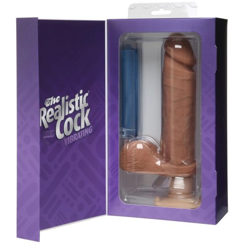 Doc Johnson - Wibrujące Dildo z jądrami i przyssawką 20 cm Doc Johnson - Wibrujące Dildo z jądrami i przyssawką 20 cm