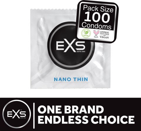 Prezerwatywy Nano cienkie 100 szt EXS Prezerwatywy Nano cienkie 100 szt EXS