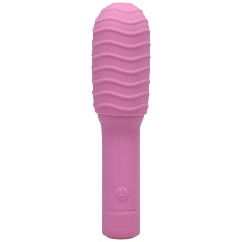 Doc Johnson - Mini Wibrator z Wymienną Nakładką - 10 cm Doc Johnson - Mini Wibrator z Wymienną Nakładką - 10 cm
