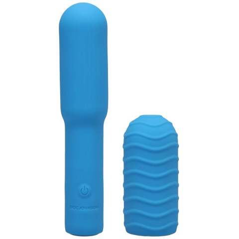 Doc Johnson - Mini Wibrator z Wymienną Nakładką - 10 cm Doc Johnson - Mini Wibrator z Wymienną Nakładką - 10 cm