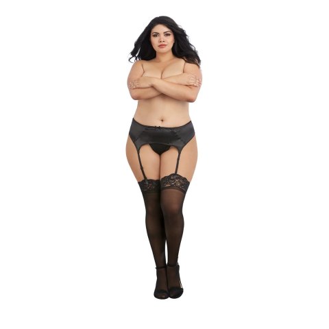 Dreamgirl - Pas + pończochy Sheer - plus size Dreamgirl - Pas + pończochy Sheer - plus size