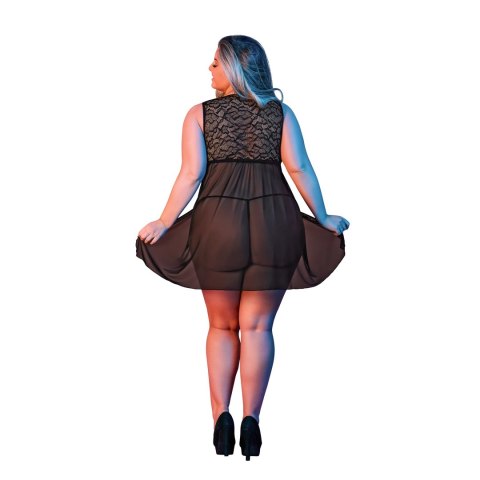 Magic Silk - Babydoll z odkrytymi plecami + stringi - plus size Magic Silk - Babydoll z odkrytymi plecami + stringi - plus size