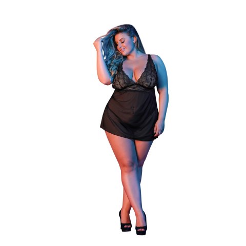 Magic Silk - Babydoll z otwartymi plecami - plus size Magic Silk - Babydoll z otwartymi plecami - plus size