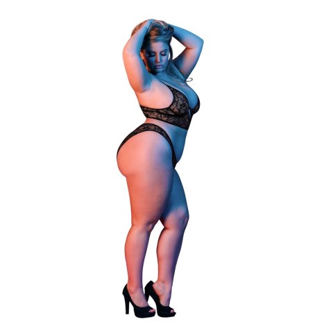 Magic Silk - Komplet biustonosza z fiszbinami i majteczkami - plus size Magic Silk - Komplet biustonosza z fiszbinami i majteczkami - plus size