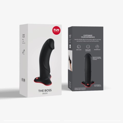 Fun Factory - Silikonowe Zakrzywione Dildo The Boss Czarne Fun Factory - Silikonowe Zakrzywione Dildo The Boss Czarne