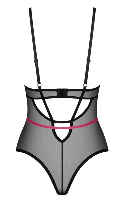 Obsessive - Seksowne Półprzezroczyste Body Z Różowymi Paseczkami Novenes M/L Obsessive - Seksowne Półprzezroczyste Body Z Różowymi Paseczkami Novenes M/L
