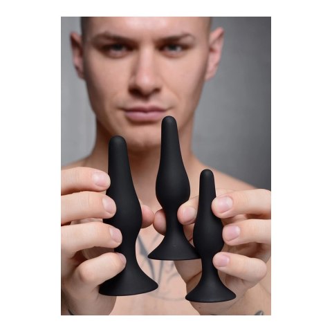 XR Brands - Stożkowy silikonowy zestaw do treningu analnego - 3 sztuki XR Brands - Stożkowy silikonowy zestaw do treningu analnego - 3 sztuki
