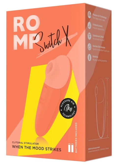 ROMP - Elegancki Wibrator Z Pulsującymi Wibracjami Powietrza Switch X ROMP - Elegancki Wibrator Z Pulsującymi Wibracjami Powietrza Switch X