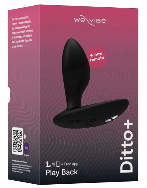 We-Vibe - Wibrujący Korek Analny Ditto+ Satin Black We-Vibe - Wibrujący Korek Analny Ditto+ Satin Black