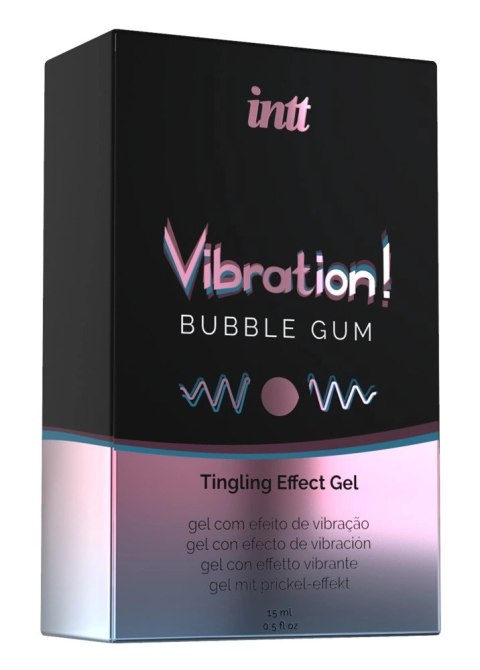 INTT - Żel Wibracyjny Z Efektem Mrowienia Guma Balonowa 15 ml INTT - Żel Wibracyjny Z Efektem Mrowienia Guma Balonowa 15 ml