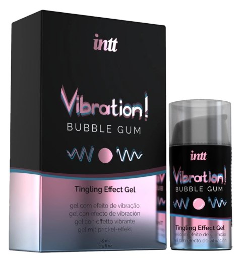 INTT - Żel Wibracyjny Z Efektem Mrowienia Guma Balonowa 15 ml INTT - Żel Wibracyjny Z Efektem Mrowienia Guma Balonowa 15 ml