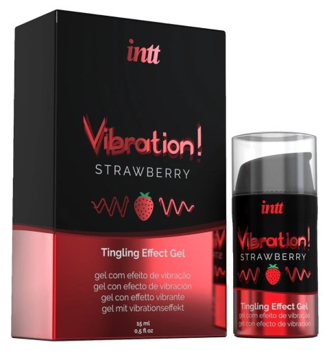 INTT - Żel Wibracyjny Z Efektem Mrowienia Truskawka 15 ml INTT - Żel Wibracyjny Z Efektem Mrowienia Truskawka 15 ml
