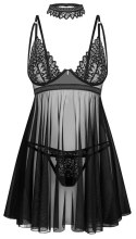 Obsessive - Seksowna Babydoll Ze Stringami I Chokerem Donarella M/L