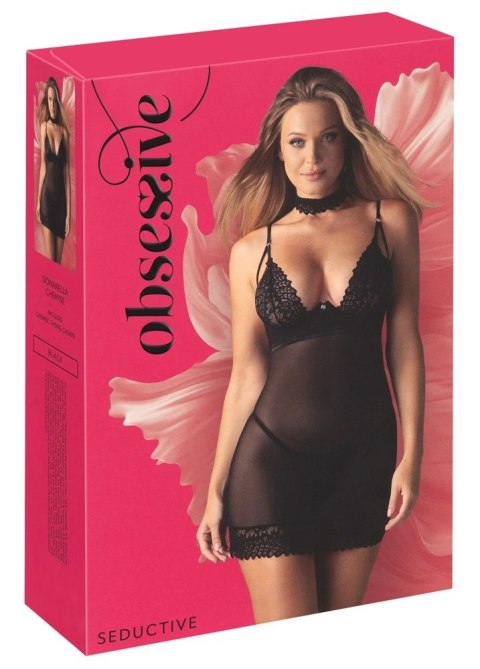 Obsessive - Seksowna Koszulka Nocna + Stringi i Choker Donarella M/L Obsessive - Seksowna Koszulka Nocna + Stringi i Choker Donarella M/L