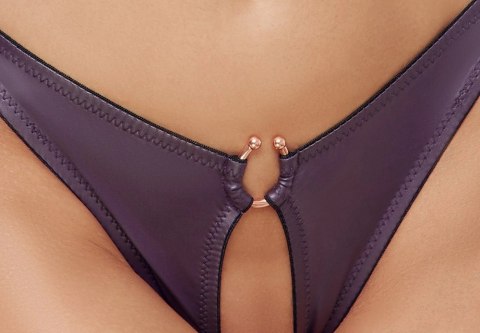 Cottelli LINGERIE - Seksowny Miękki Biustonosz I Otwarte Majteczki Fioletowe L Cottelli LINGERIE - Seksowny Miękki Biustonosz I Otwarte Majteczki Fioletowe L