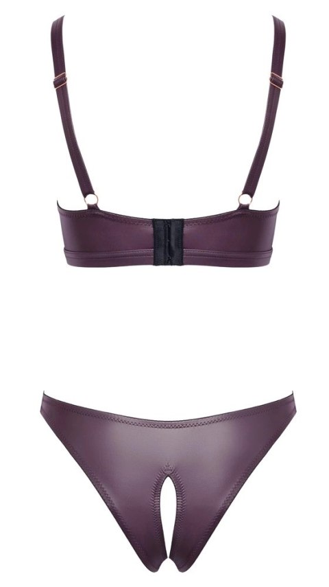 Cottelli LINGERIE - Seksowny Miękki Biustonosz I Otwarte Majteczki Fioletowe L Cottelli LINGERIE - Seksowny Miękki Biustonosz I Otwarte Majteczki Fioletowe L