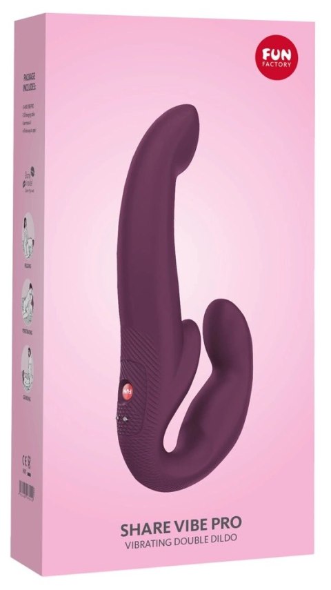 Fun Factory Share Vibe Pro Cool Violet - dwustronny model z wibracjami, silikon Fun Factory Share Vibe Pro Cool Violet - dwustronny model z wibracjami, silikon