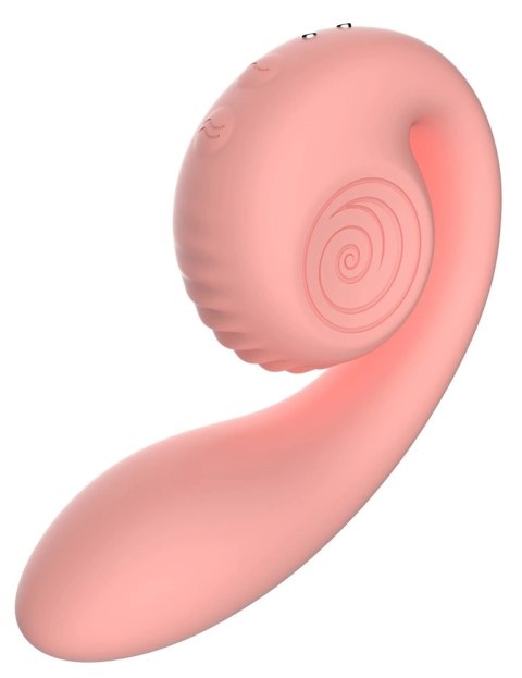 Snail Vibe - Wibrator Ślimak Zakrzywiony Ze Stymulacją Łechtaczki Gizi Brzoskwiniowy Snail Vibe - Wibrator Ślimak Zakrzywiony Ze Stymulacją Łechtaczki Gizi Brzoskwiniowy