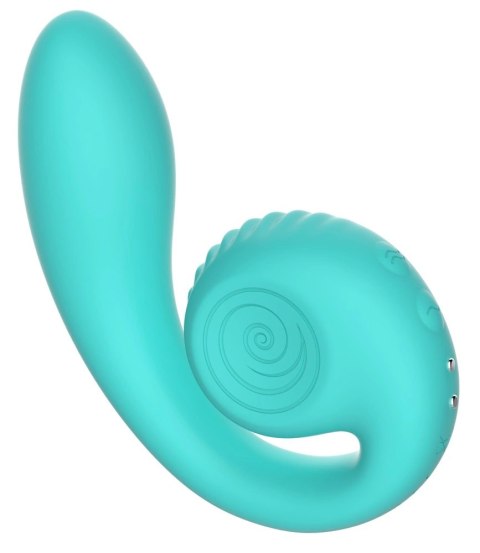 Snail Vibe - Wibrator Ślimak Zakrzywiony Ze Stymulacją Łechtaczki Gizi Turkusowy Snail Vibe - Wibrator Ślimak Zakrzywiony Ze Stymulacją Łechtaczki Gizi Turkusowy