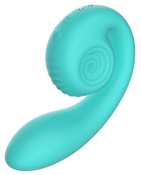 Snail Vibe - Wibrator Ślimak Zakrzywiony Ze Stymulacją Łechtaczki Gizi Turkusowy Snail Vibe - Wibrator Ślimak Zakrzywiony Ze Stymulacją Łechtaczki Gizi Turkusowy