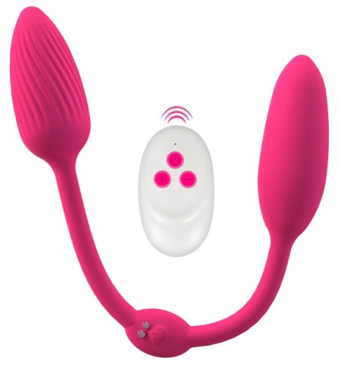 Sweet Smile - Podwójny Stymulator Waginalny I Analny Z Pilotem Różowy Sweet Smile - Podwójny Stymulator Waginalny I Analny Z Pilotem Różowy