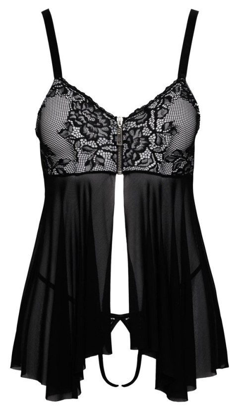 Cottelli LINGERIE - Seksowna Otwarta Haleczka Z Koronką + Stringi Bez Krocza M Cottelli LINGERIE - Seksowna Otwarta Haleczka Z Koronką + Stringi Bez Krocza M