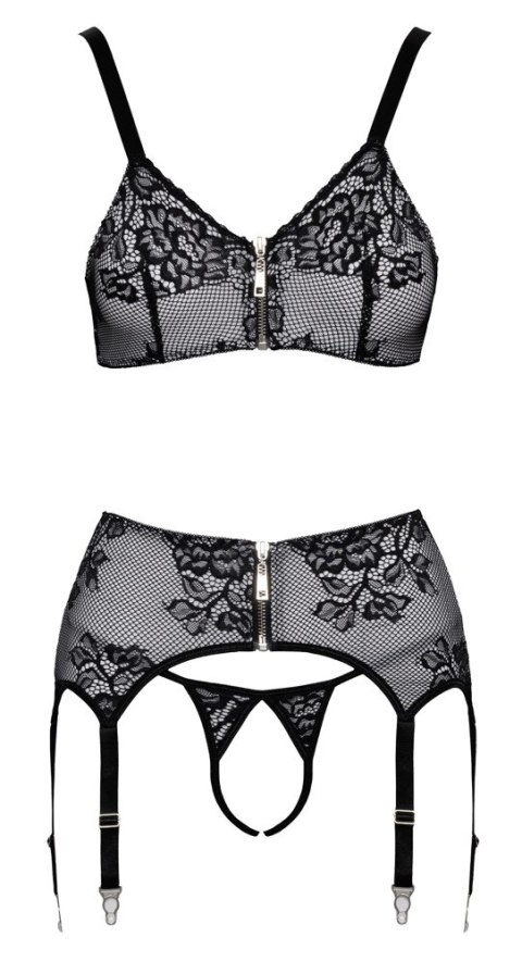 Cottelli LINGERIE - Seksowny 3-Częściowy Set Z Delikatną Koronką M Cottelli LINGERIE - Seksowny 3-Częściowy Set Z Delikatną Koronką M