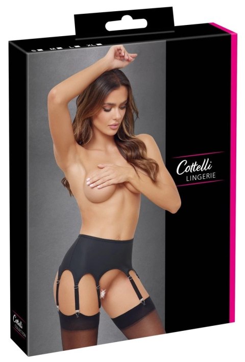 Cottelli LINGERIE - Seksowny Matowy Pas Do Pończoch Z 8 Szelkami Czarny M Cottelli LINGERIE - Seksowny Matowy Pas Do Pończoch Z 8 Szelkami Czarny M