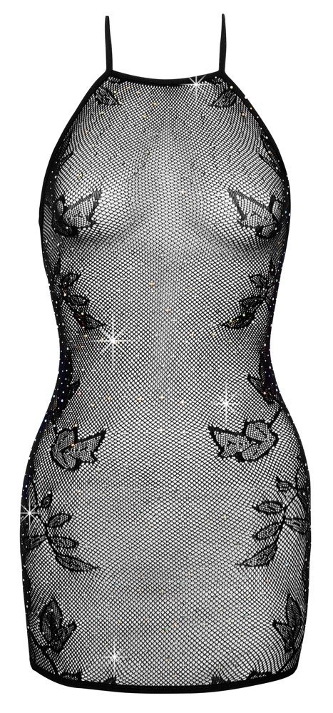 Fantasy by Cottelli Collection - Prześwitująca Sukienka Bez Ramion Z Kryształkami S-L Fantasy by Cottelli Collection - Prześwitująca Sukienka Bez Ramion Z Kryształkami S-L