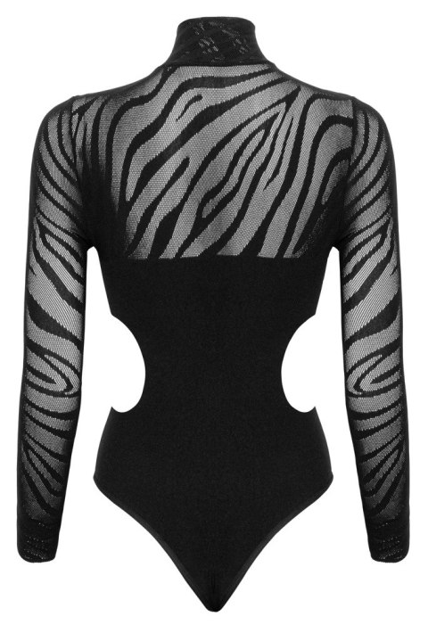 Fantasy by Cottelli Collection - Seksowne Czarne Body Z Długim Rękawkiem S-L Fantasy by Cottelli Collection - Seksowne Czarne Body Z Długim Rękawkiem S-L
