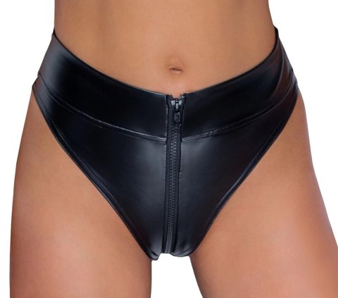 Noir - Seksowne Wysokie Majteczki Z Zamkiem W Kroczu Czarne XL Noir - Seksowne Wysokie Majteczki Z Zamkiem W Kroczu Czarne XL
