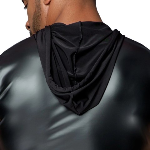 Noir - Stylowy Matowy Męski Bezrękawnik Z Kapturem Czarny XL Noir - Stylowy Matowy Męski Bezrękawnik Z Kapturem Czarny XL