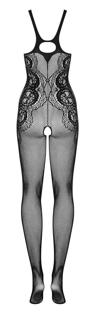 Obsessive - Czarne Siatkowe Bodystocking Bez Krocza G335 S-L Obsessive - Czarne Siatkowe Bodystocking Bez Krocza G335 S-L