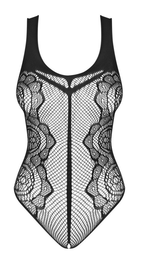 Obsessive - Seksowne Czarne Body Z Kwiatowej Koronki Bez Krocza B335 S-L Obsessive - Seksowne Czarne Body Z Kwiatowej Koronki Bez Krocza B335 S-L