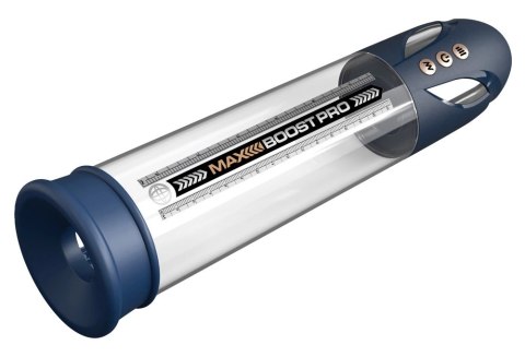 Pump Worx - Przezroczysta Pompka Do Penisa Wyświetlacz LED Max Pro Flow Blue Pump Worx - Przezroczysta Pompka Do Penisa Wyświetlacz LED Max Pro Flow Blue