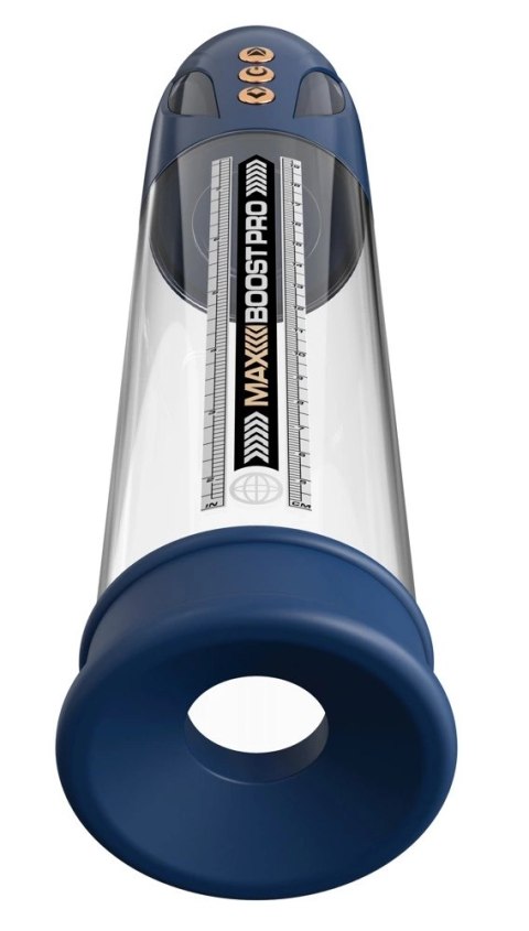 Pump Worx - Przezroczysta Pompka Do Penisa Wyświetlacz LED Max Pro Flow Blue Pump Worx - Przezroczysta Pompka Do Penisa Wyświetlacz LED Max Pro Flow Blue