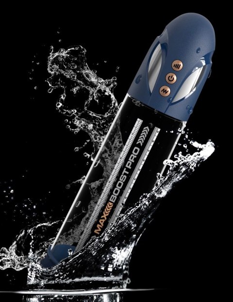 Pump Worx - Przezroczysta Pompka Do Penisa Wyświetlacz LED Max Pro Flow Blue Pump Worx - Przezroczysta Pompka Do Penisa Wyświetlacz LED Max Pro Flow Blue