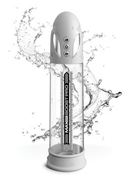 Pump Worx - Przezroczysta Pompka Do Penisa Wyświetlacz LED Max Pro Flow White