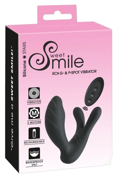 Sweet Smile - Wibrator Do Podwójnej Stymulacji Punktu-G I Łechtaczki Czarny Sweet Smile - Wibrator Do Podwójnej Stymulacji Punktu-G I Łechtaczki Czarny