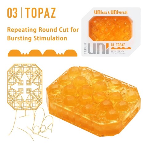 Tenga - Uniwerselna Nakładka Do Masturbacji Uni Topaz Tenga - Uniwerselna Nakładka Do Masturbacji Uni Topaz