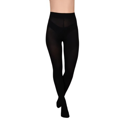 Bye Bra - Comfort Velvet Touch 150 Grube efektowne rajstopy czarne L Bye Bra - Comfort Velvet Touch 150 Grube efektowne rajstopy czarne L