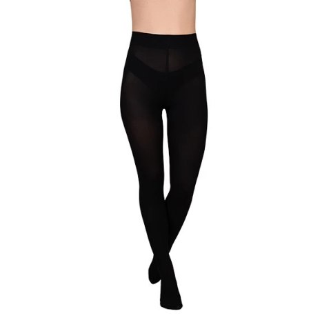 Bye Bra - Comfort Velvet Touch 150 Grube efektowne rajstopy czarne S Bye Bra - Comfort Velvet Touch 150 Grube efektowne rajstopy czarne S