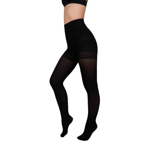 Bye Bra - Total Push Up Rajstopy czarne S Bye Bra - Total Push Up Rajstopy czarne S